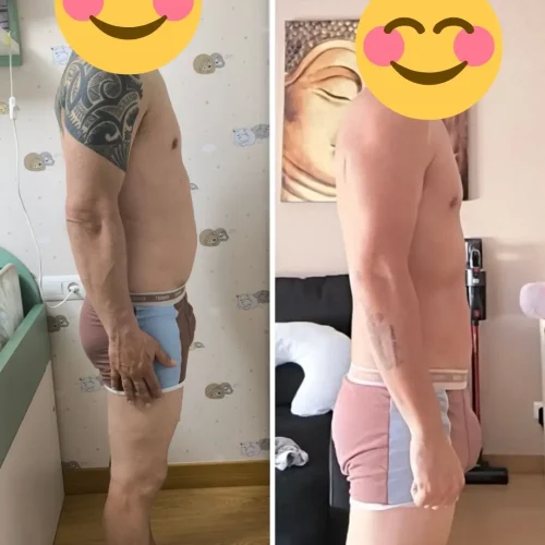 Transformación física real: antes y después de seguir la dieta de Aitor Arrazola