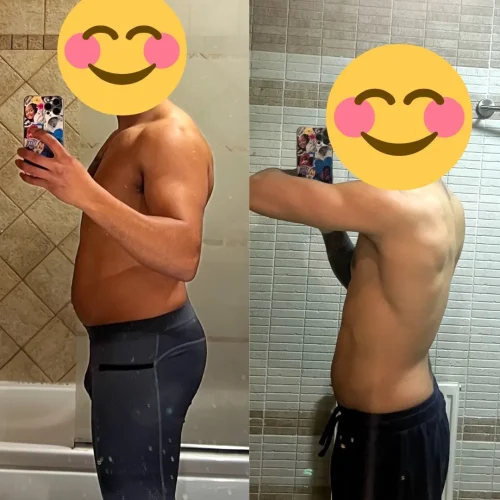 Cambio físico integral en hombres tras el programa de nutrición de Aitor Arrazola.
