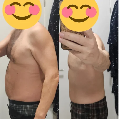 Éxito en la pérdida de grasa abdominal mediante dieta personalizada de Aitor Arrazola.